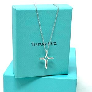 Authentic Tiffany & CO. Elsa Peretti Infinity Cross I Necklace.
